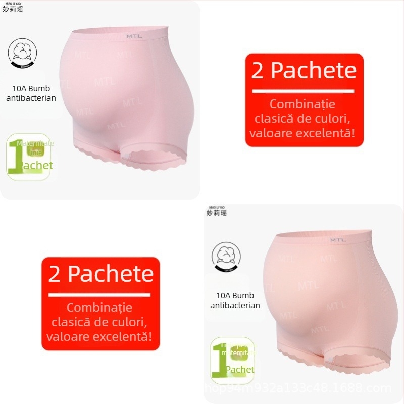 Lenjerie de maternitate, talie înaltă, elastică, antibacteriană, croială lejeră, mărime mare, respirabilă, pentru toate anotimpurile