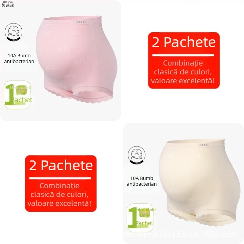 Lenjerie de maternitate, talie înaltă, elastică, antibacteriană, croială lejeră, mărime mare, respirabilă, pentru toate anotimpurile
