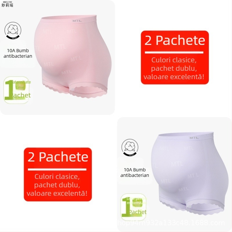 Lenjerie de maternitate, talie înaltă, elastică, antibacteriană, croială lejeră, mărime mare, respirabilă, pentru toate anotimpurile