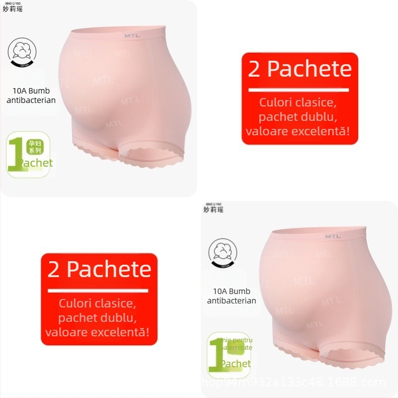 Lenjerie de maternitate, talie înaltă, elastică, antibacteriană, croială lejeră, mărime mare, respirabilă, pentru toate anotimpurile