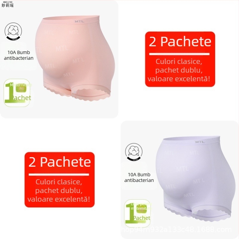 Lenjerie de maternitate, talie înaltă, elastică, antibacteriană, croială lejeră, mărime mare, respirabilă, pentru toate anotimpurile