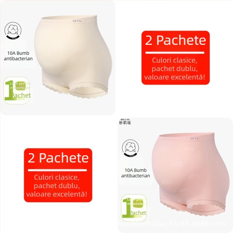 Lenjerie de maternitate, talie înaltă, elastică, antibacteriană, croială lejeră, mărime mare, respirabilă, pentru toate anotimpurile