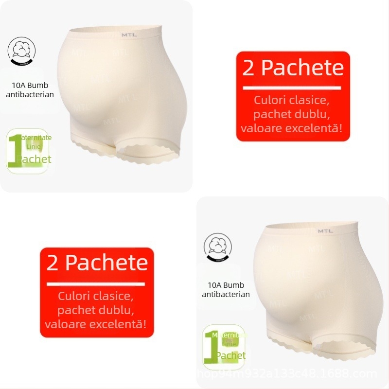 Lenjerie de maternitate, talie înaltă, elastică, antibacteriană, croială lejeră, mărime mare, respirabilă, pentru toate anotimpurile