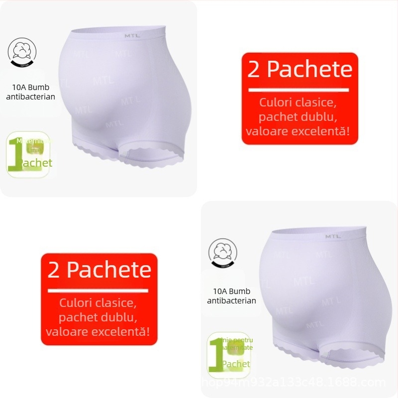 Lenjerie de maternitate, talie înaltă, elastică, antibacteriană, croială lejeră, mărime mare, respirabilă, pentru toate anotimpurile