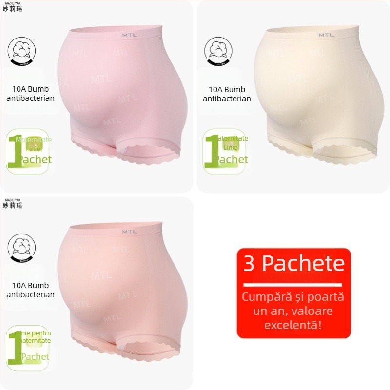Lenjerie de maternitate, talie înaltă, elastică, antibacteriană, croială lejeră, mărime mare, respirabilă, pentru toate anotimpurile