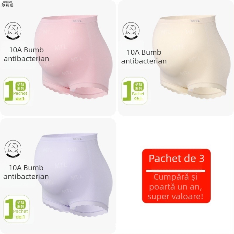Lenjerie de maternitate, talie înaltă, elastică, antibacteriană, croială lejeră, mărime mare, respirabilă, pentru toate anotimpurile