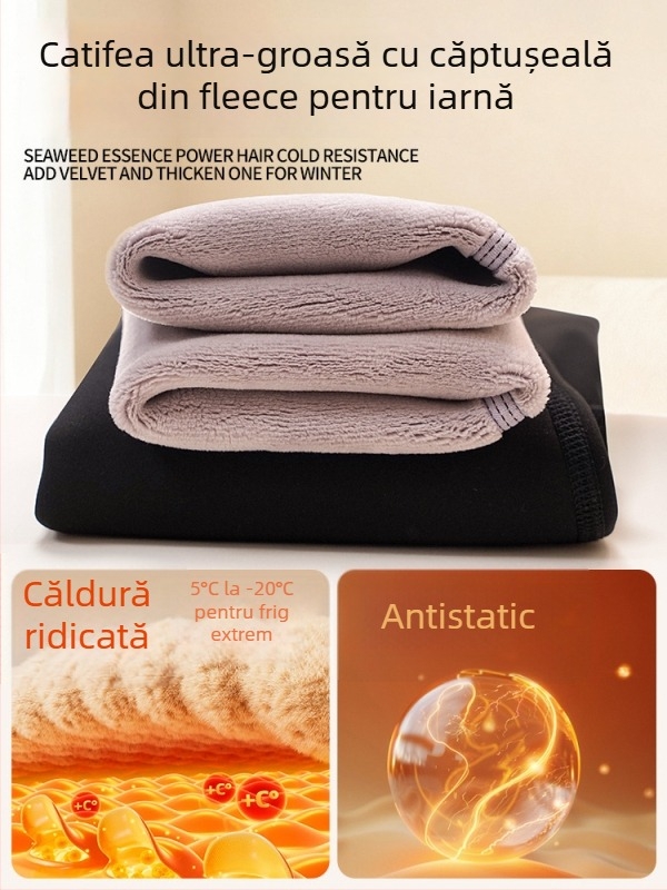 Colanți de maternitate fără cusături pentru femei, 2025 toamnă-iarna, căptuți cu fleece, groși și calzi, talie înaltă, mărime mare