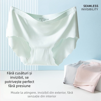 Chiloți de maternitate din ice-silk, cu căptușeală din bumbac, talie joasă, plus size, pentru sarcină de la început până la sfârșit