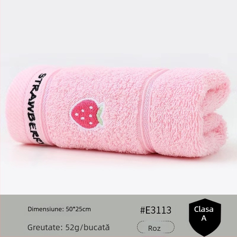 Prosop pentru copii din bumbac 100% - moale, delicat cu pielea, cu broderie