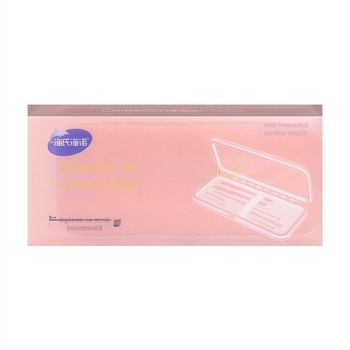 Instrument pentru acnee din oțel inoxidabil, set de 5 piese, actualizat, extractor precis de comedoni pentru puncte negre