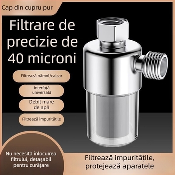 Prefiltru electric pentru boiler de uz casnic, montaj pe perete, purificator de apă cu element de filtrare anti-depuneri de calciu