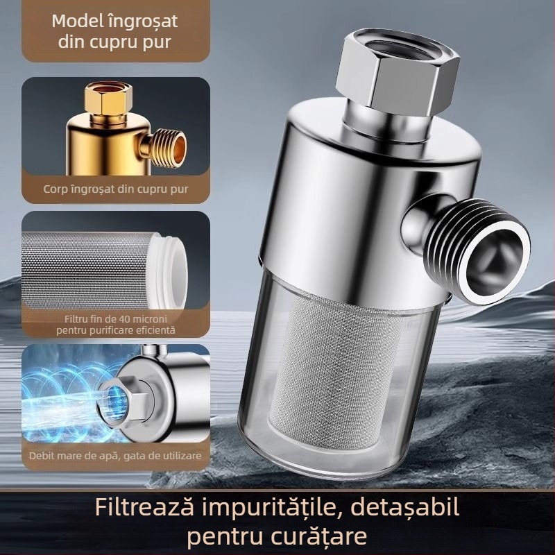 Prefiltru electric pentru boiler de uz casnic, montaj pe perete, purificator de apă cu element de filtrare anti-depuneri de calciu