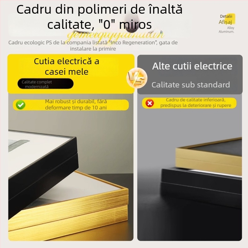 Tablou decorativ înrămat pentru cutia de contor electric, cu elefant retro
