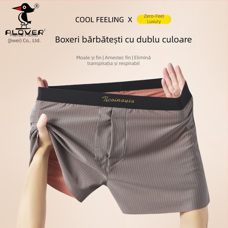 Boxeri pentru bărbați cu talie medie, panouri dual-color, lenjerie sport respirabilă pentru adulți