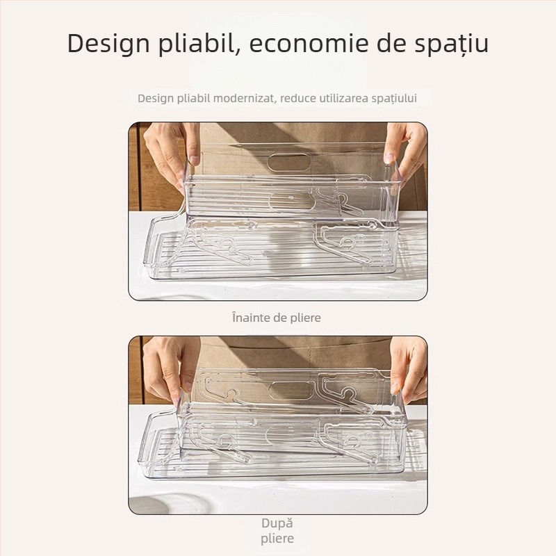 Raft dublu nivel, rulabil și pliabil pentru depozitarea băuturilor, potrivit frigiderului și blatului de bucătărie