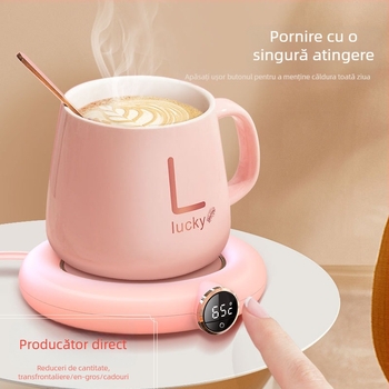 Bază încălzitoare inteligentă pentru ceașcă, cu temperatură constantă, pentru încălzirea laptelui și cafelei, alimentare USB, pentru birou și casă, temperatură reglabilă