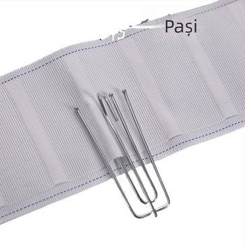 Bandă pentru perdea cu cârlige, benzi albe din țesătură, accesorii pentru perdea, lavabilă la mașină, benzi groase din țesătură, capete de țesătură