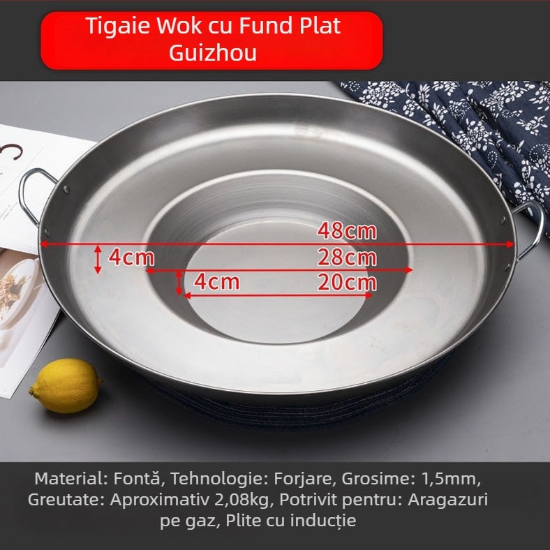 Tigaie Guizhou cu fund concav, plată antiaderentă pentru clătite și cartofi, uz casnic și comercial