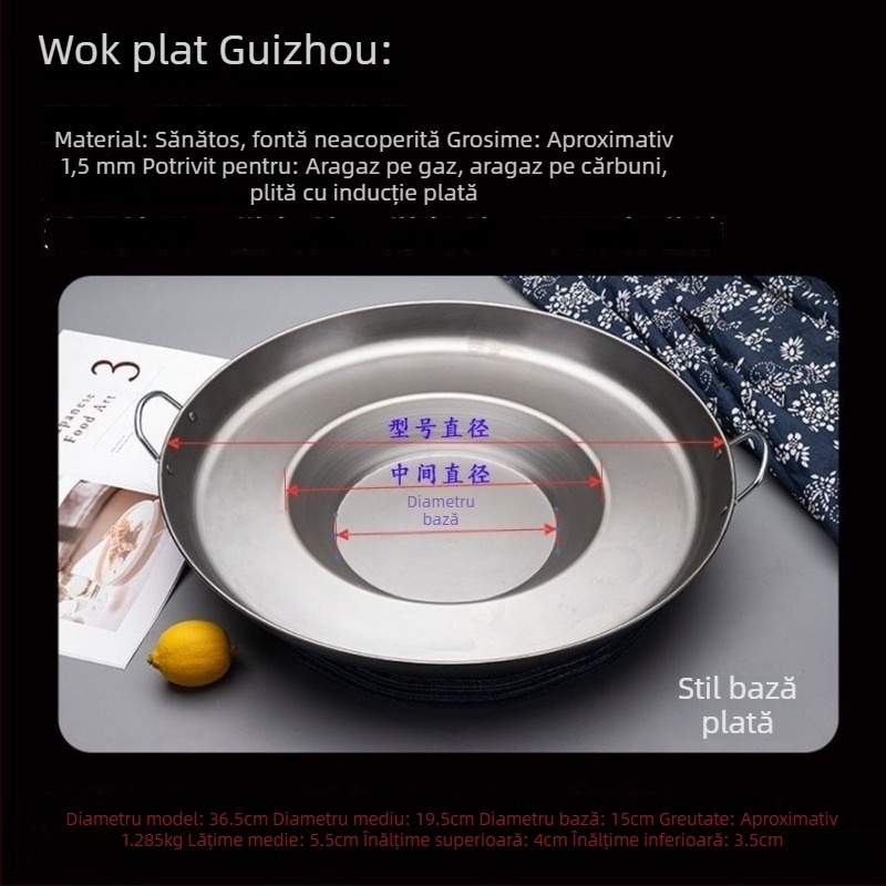 Tigaie Guizhou cu fund concav, plată antiaderentă pentru clătite și cartofi, uz casnic și comercial