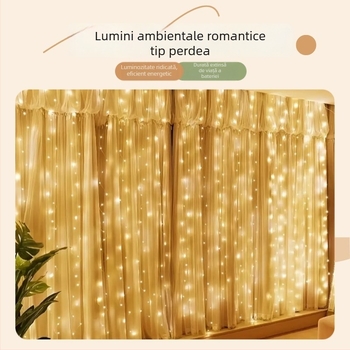 Lumini LED pentru perdea, USB, decor interior — șiruri de LED pentru spațiu, atmosferă romantică