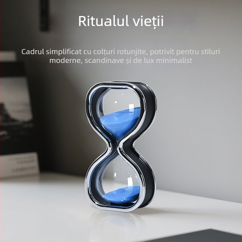 Cronometru cu nisip de 30 minute, ornament creativ din sticlă, artă de nisip pentru decor acasă și la birou