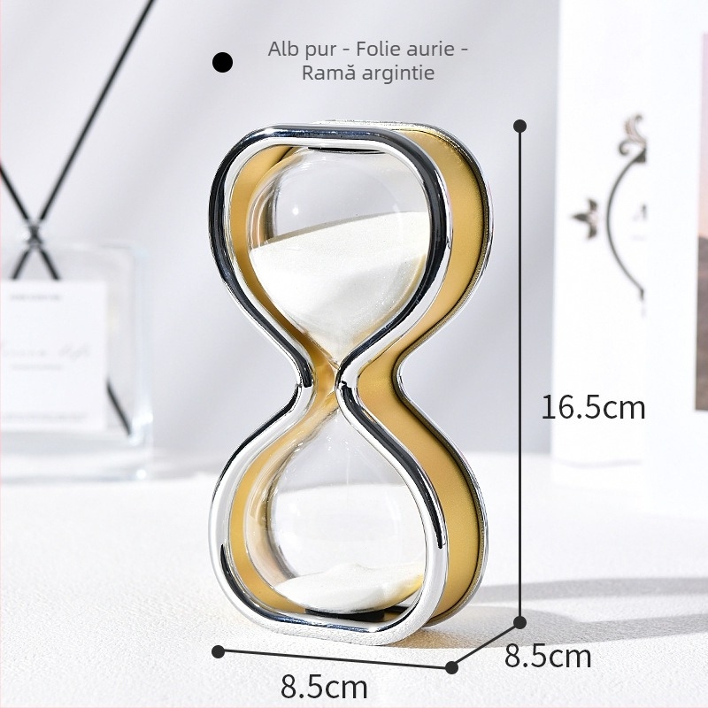 Cronometru cu nisip de 30 minute, ornament creativ din sticlă, artă de nisip pentru decor acasă și la birou