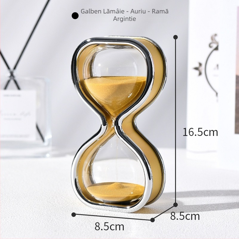 Cronometru cu nisip de 30 minute, ornament creativ din sticlă, artă de nisip pentru decor acasă și la birou