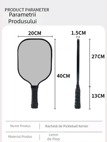 Paletă pickleball pentru adulți, din fibră de sticlă, pentru interior și exterior, personalizabilă