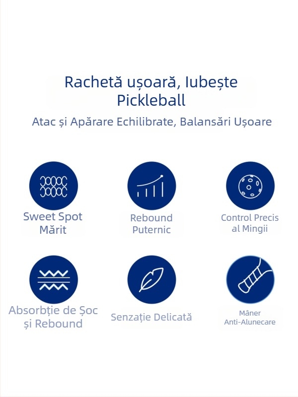 Paletă pickleball pentru adulți, din fibră de sticlă, pentru interior și exterior, personalizabilă