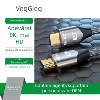 Weige cablu HDMI 2.1 – înaltă definiție pentru PC, TV și proiector, compatibil PS5, suport 8K, lungime 1.5 m