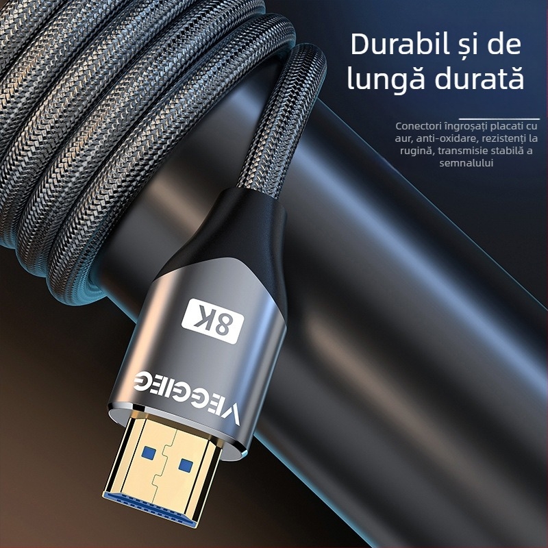 Weige cablu HDMI 2.1 – înaltă definiție pentru PC, TV și proiector, compatibil PS5, suport 8K, lungime 1.5 m
