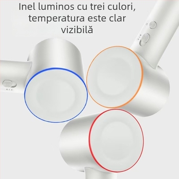 Uscător de păr fără lamă, cu ioni negativi, control inteligent al temperaturii, 1600 W, 220 V, două viteze de aer, aer rece/cald