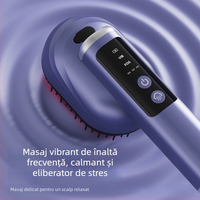 Masaj electric pentru cap cu masaj al scalpului pe meridiane, spray pentru creșterea părului și aplicator de lichide pe scalp