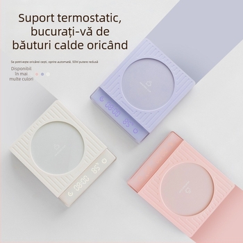Suport încălzitor pentru ceașă cu control tactil, patru niveluri ale temporizatorului, încălzitor ceramic pentru băuturi