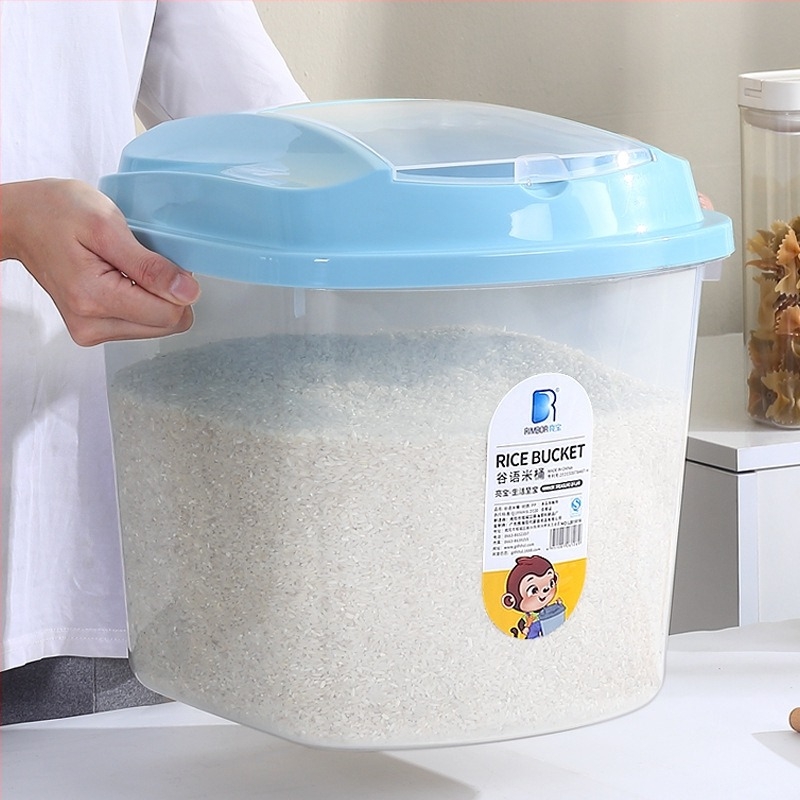 Container transparent depozitare orez bucătărie — protecție împotriva umezelii și dăunătorilor, recipient etanș pentru orez, făină și cereale