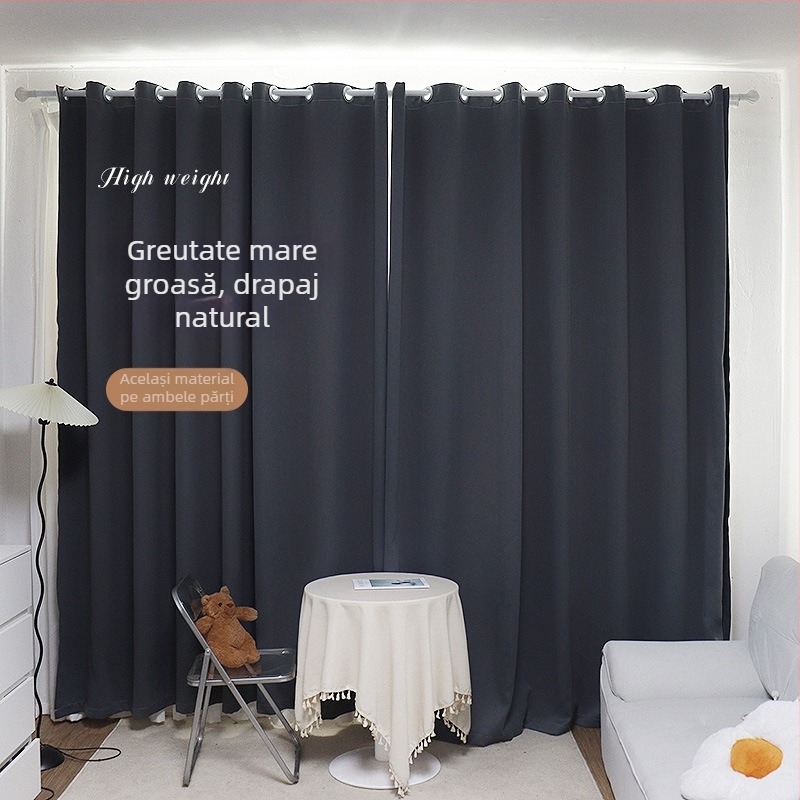 Cortine cu blackout total și izolare fonică pentru dormitor și sufragerie, stil modern minimalist, senzație premium, model 2025 pentru ferestre de tip erker