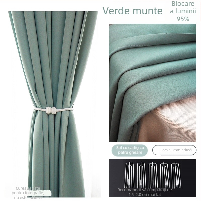 Cortine cu blackout total și izolare fonică pentru dormitor și sufragerie, stil modern minimalist, senzație premium, model 2025 pentru ferestre de tip erker