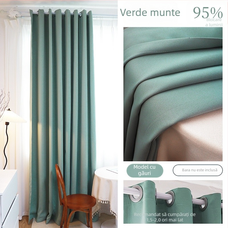 Cortine cu blackout total și izolare fonică pentru dormitor și sufragerie, stil modern minimalist, senzație premium, model 2025 pentru ferestre de tip erker