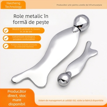 Placuta metalică pentru exfolierea feței cu role 3D, design sirenă