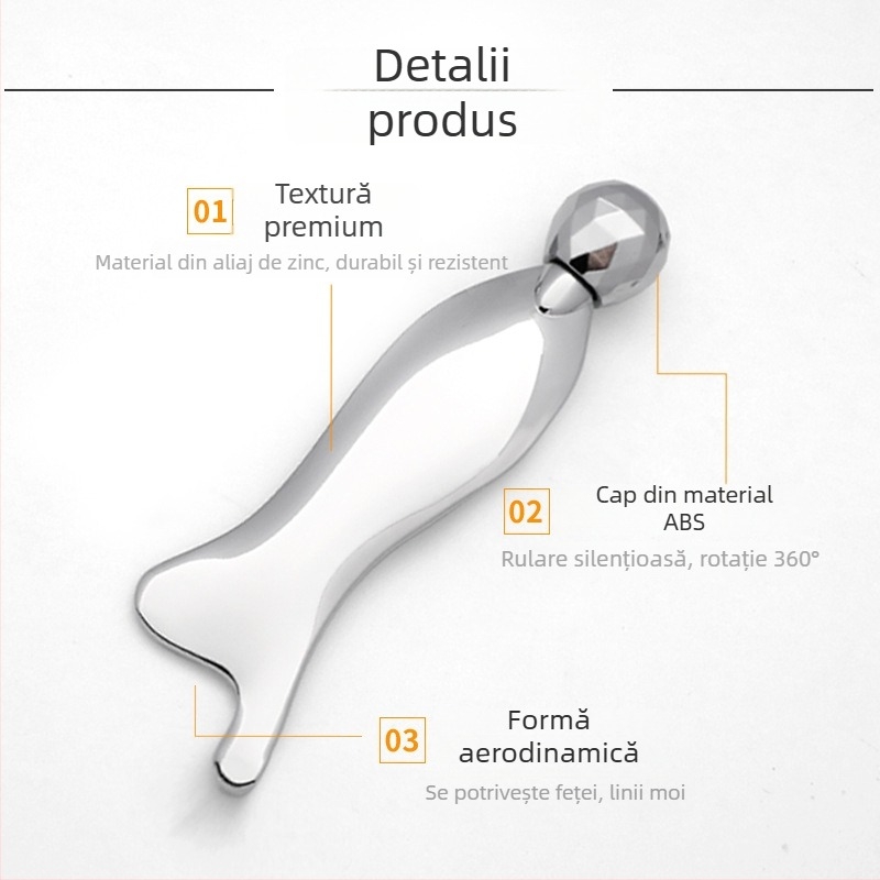 Placuta metalică pentru exfolierea feței cu role 3D, design sirenă