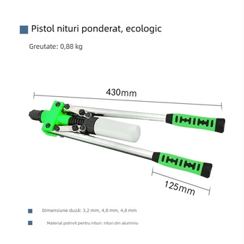 Pistol nituitor manual, economisește efortul, clasă industrială, mic instrument pentru uz casnic