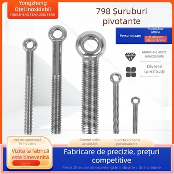 Șuruburi din oțel inoxidabil 304 cu orificiu, șuruburi de cuplare și șuruburi cu cap rotund