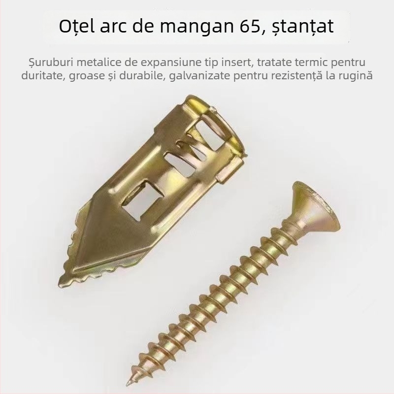 Șurub de expansiune pentru gips-carton, tip unic, montaj prin lovire pentru pereți goi