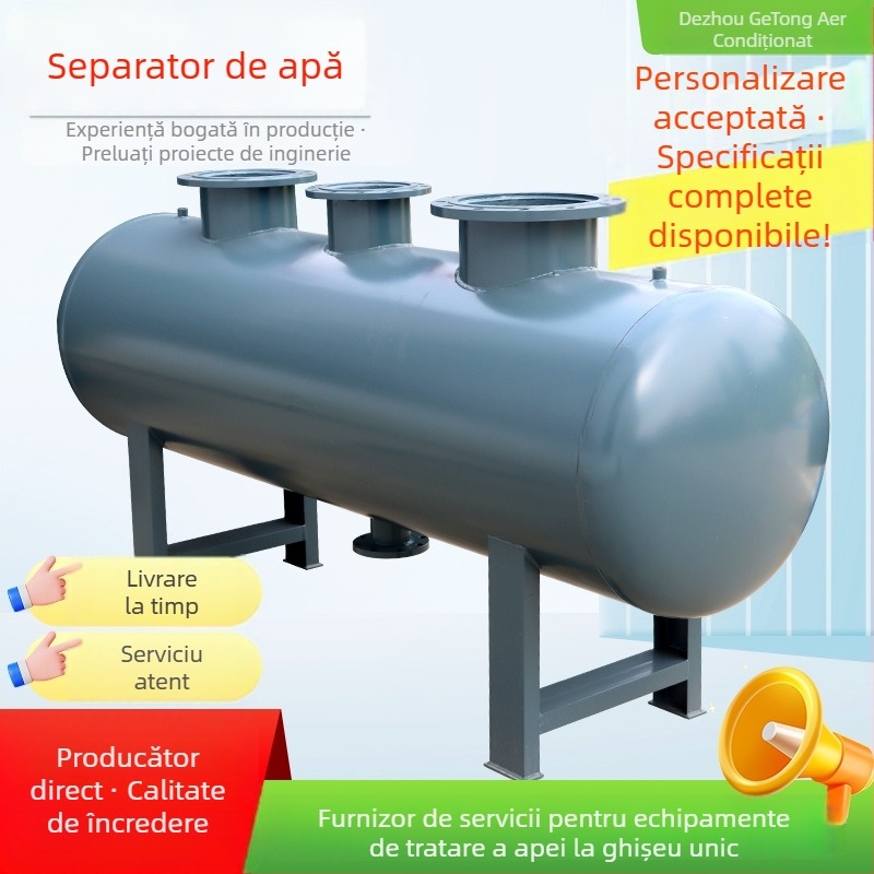 Distribuitor din oțel inoxidabil pentru circuite hidraulice, cu diverter, pentru încălzire prin pardoseală și aer condiționat central