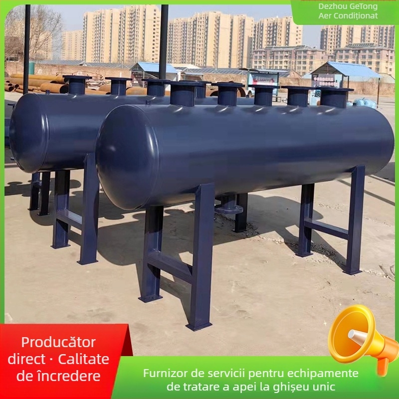 Distribuitor din oțel inoxidabil pentru circuite hidraulice, cu diverter, pentru încălzire prin pardoseală și aer condiționat central