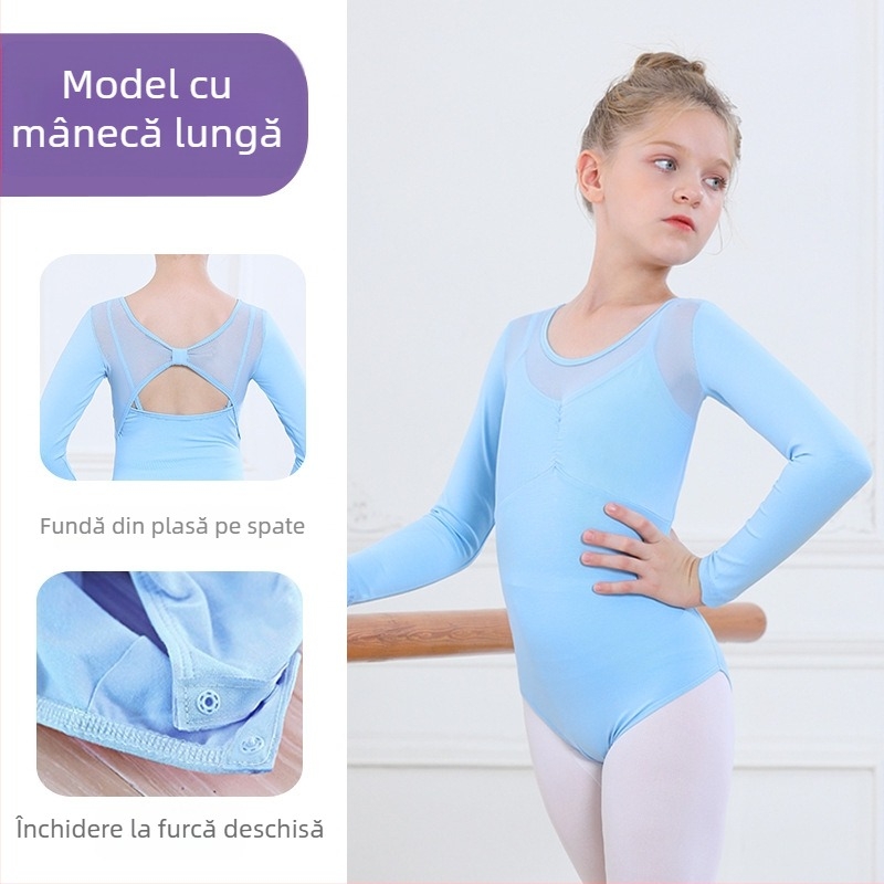 Set de dans pentru copii, vară, cu mâneci scurte, fustă tutu balet