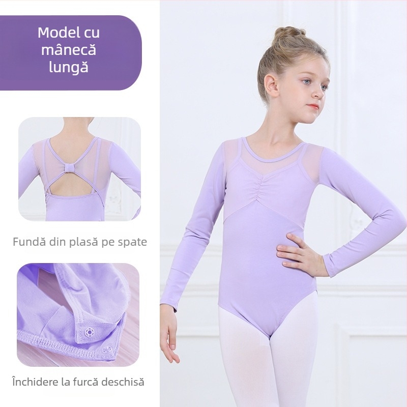 Set de dans pentru copii, vară, cu mâneci scurte, fustă tutu balet