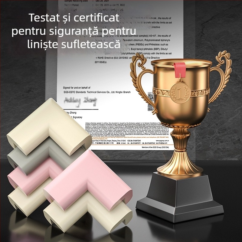 Set protecție colțuri pentru copii, pentru colțuri drepte ale meselor și ferestelor, acoperire a marginilor și autocolante pentru colțuri