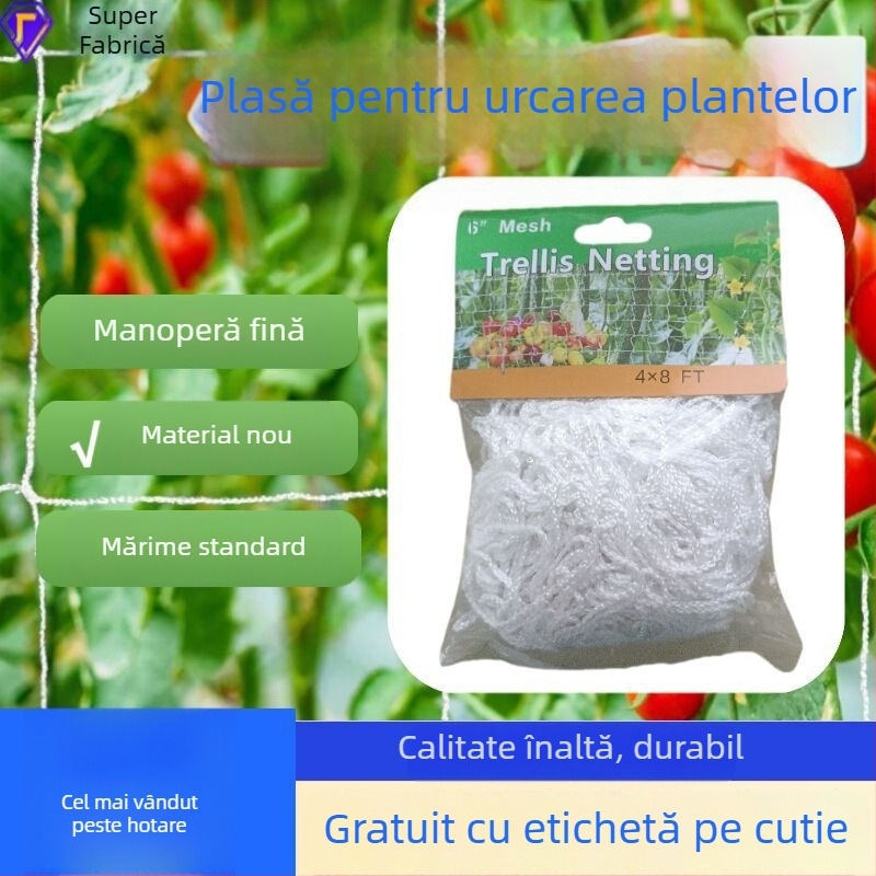 Plasă pătrată de poliester pentru plante cățărătoare