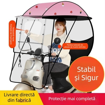 Umbrelă de protecție pentru vehicule electrice: protecție împotriva vântului și ploilor pentru biciclete electrice și motociclete